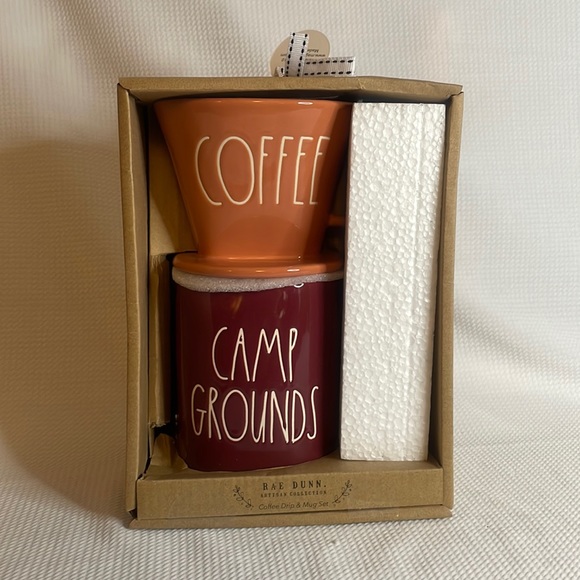 Rae Dunn Kitchen Rae Dunn Camp Ground Coffee Mug And Coffee Drip